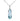 18K White Gold Necklace with 36.30 CTW in Aquamarine & Diamond