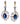 Antique Earrings 18kt gold and Platinum with Synthetic Sapphires and Diamonds
