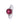 Antique Platinum Red Spinel & Diamonds Ring