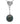 18kt white Gold Necklace with Tahitian Pearl & Diamonds