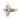 Art Deco 18kt Gold & Platinum Ring with Diamond & Synthetic Ruby