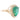 18kt yellow Gold Heart Ring with Emerald & Diamonds