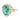 18kt yellow Gold Heart Ring with Emerald & Diamonds