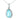 Art Deco Platinum Pendant Necklace in Platinum Aquamarine, Diamonds and Pearls