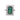 18kt two tones Ring 3.50 CTW in Green Tourmaline & Diamonds