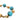 18kt yellow Gold Bracelet with Turquoises