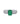 18kt white Gold Ring with Emerald & Diamonds