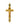 Antique Portuguese 19.2kt yellow Gold Pendant Cross with Enamel