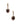 Antique 18kt yellow Gold Drop Earrings with Garnets & Diamonds