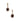 Antique 18kt yellow Gold Drop Earrings with Garnets & Diamonds