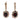 Antique 18kt yellow Gold Drop Earrings with Garnets & Diamonds