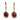 Antique 18kt yellow Gold Drop Earrings with Garnets & Diamonds