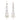 18kt two tones Dangling Earrings with Aquamarines & Diamonds