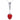 Art Deco Platinum Strawberry Pendant Necklace with Coral & Diamonds