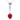 Art Deco Platinum Strawberry Pendant Necklace with Coral & Diamonds