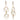 Geometric 18kt yellow Gold Drop Earrings with Diamonds