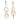 Geometric 18kt yellow Gold Drop Earrings with Diamonds