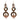 French Victorian Drop Earrings in 18kt yellow Gold with Pearls