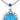 14K White Gold Blue Topaz & Diamond Necklace