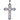 1920s Art Deco Platinum Cross Pendant Necklace with Diamonds and Sapphires