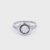 Deco 1930 Solitaire Ring in Two Tone 18kt Gold with Diamonds