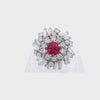 Platinum Cocktail Ring with 3.30 CTW in Pink Tourmaline & Diamond