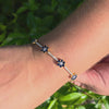 18kt yellow Gold Tennis Bracelet with 6.00 CTW in Diamonds & Blue Sapphires