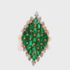 14kt Gold Ring with Emeralds and Diamonds