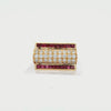 Art Deco 1930 Ring in 18kt Gold with 2.55 Ctw in Diamonds & Rubies