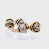 LOUIS VUITTON 18kt Gold and Stainless Steel Cufflinks