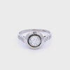 Deco 1930 Solitaire Ring in Two Tone 18kt Gold with Diamonds