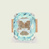 Retro 18kt Gold Ring with 14.25 Cts Aquamarine