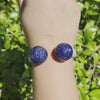 ITALY 18kt white Gold Boules Cuff Bracelet with 44.75 CTW in Sapphires & Diamond