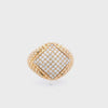 Mid-century 14kt yellow Gold Ring with Diamonds
