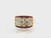 Retro 18k yellow Gold Ring with 2.95 Ctw in Diamonds and Rubies