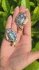 1940 Retro 18k yellow gold Doble Clips with 53.16 CTW in Aquamarines & Diamonds