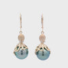 Denny Wong 14kt Yellow Gold Octopus Earrings With Tahitian Pearls & Diamonds