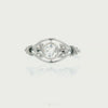 Antique 18kt white Gold Engagement Ring with Diamonds