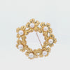 MIKIMOTO New York 18kt yellow Floral Brooch with Akoya Pearls