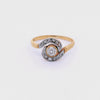 Edwardian 1900 Ring in 18kt yellow Gold and Platinum with Diamonds