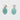 1920 Deco 18kt yellow Gold Earrings with Diamonds and Turquoises