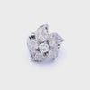 Retro 1950 Platinum flower Ring with 1.10 Carats in Diamonds