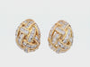 NOVA 18kt yellow Gold Hoop Earrings with 4.20 Cts in Diamonds