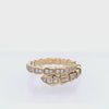 BVLGARI Serpenti Viper L 18kt yellow Gold Ring with Diamonds