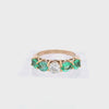 18kt yellow Gold Ring with 1.50 CTW in Emerald s & Diamond