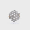 1920 Art Deco 18kt yellow Gold & Platinum Diamonds Ring