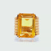 Retro 18kt yellow Gold Ring with 15.0 Cts Citrine