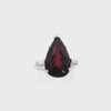 18kt white Gold Tourmaline & Diamonds Ring