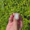 18kt white Gold Ring with Opal & Diamonds