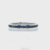 14kt white Gold Eternity Band Ring with Blue Sapphires